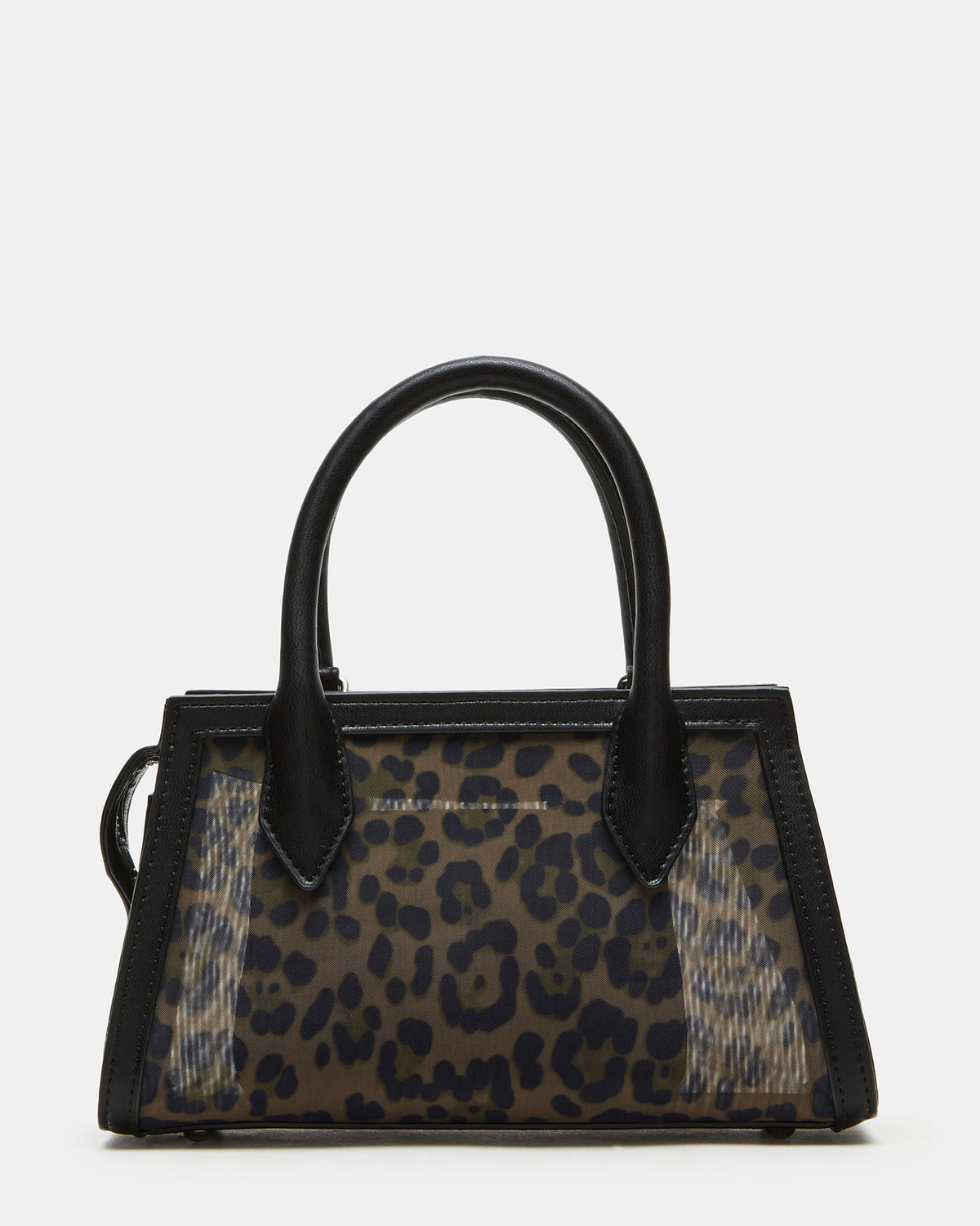 PEACHY Leopard Women's Mini Top-Handle Mesh Handbag | Steve Madden