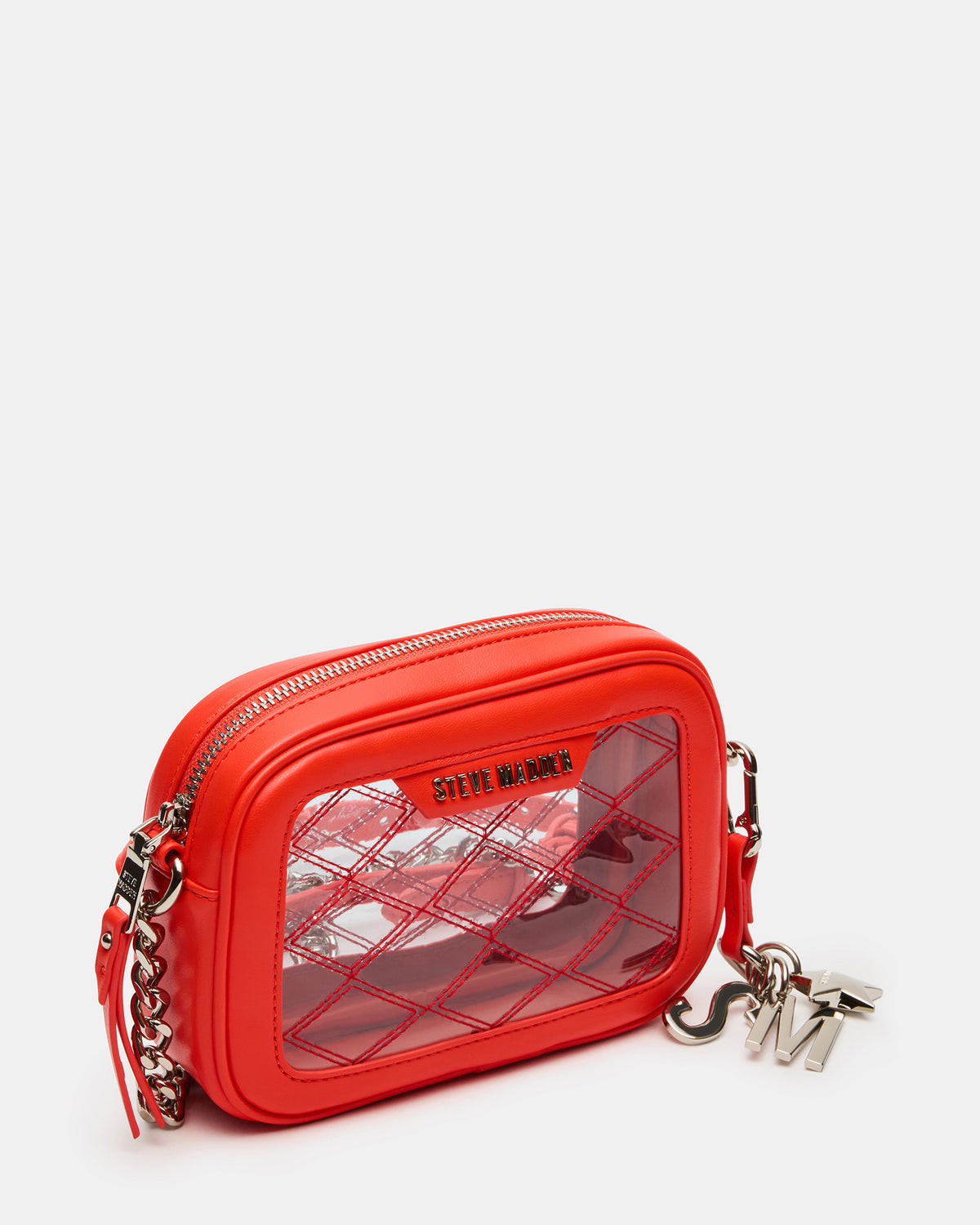 JELLY Bag Red Clear Camera Crossbody Handbag | Steve Madden