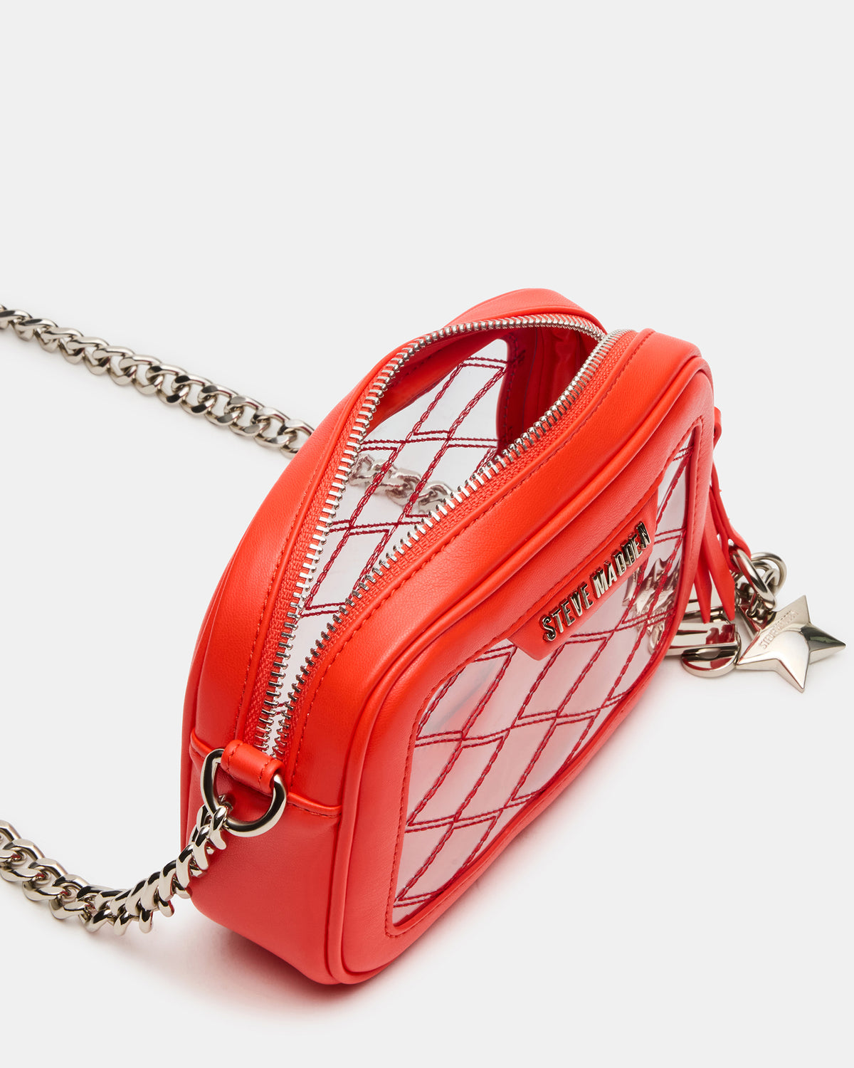 JELLY Bag Red Clear Camera Crossbody Handbag | Steve Madden