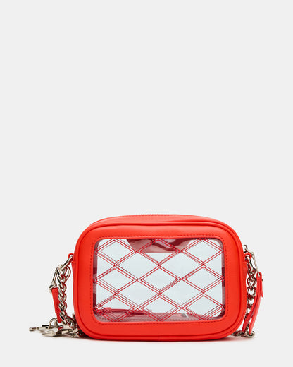 JELLY Bag Red Clear Camera Crossbody Handbag | Steve Madden