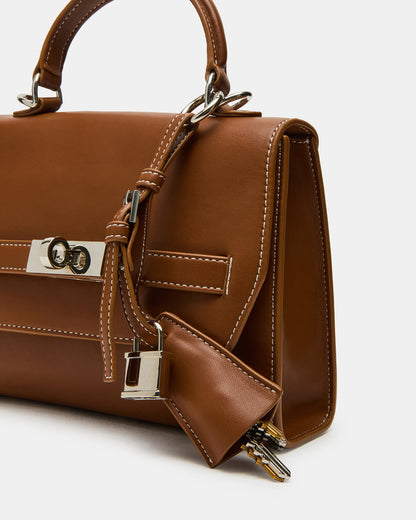 ELLOISE Bag Cognac Structured Mini Crossbody Handbag | Steve Madden