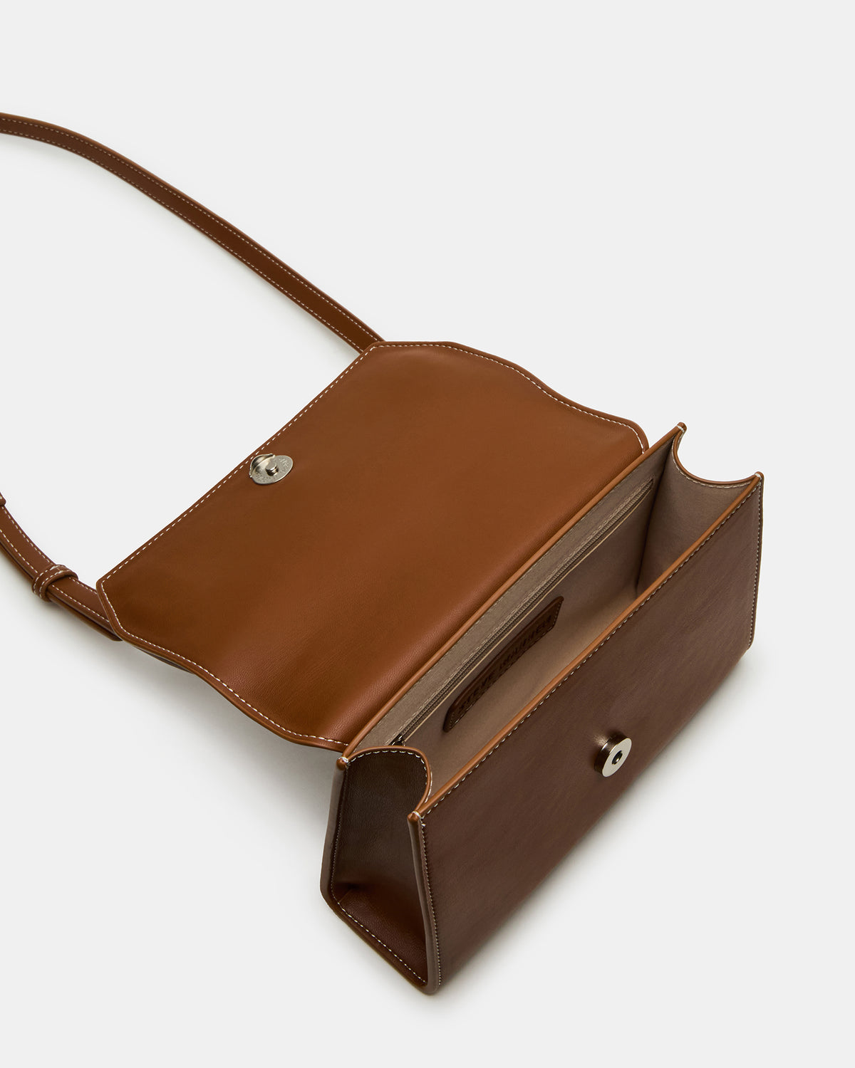 ELLOISE Bag Cognac Structured Mini Crossbody Handbag | Steve Madden