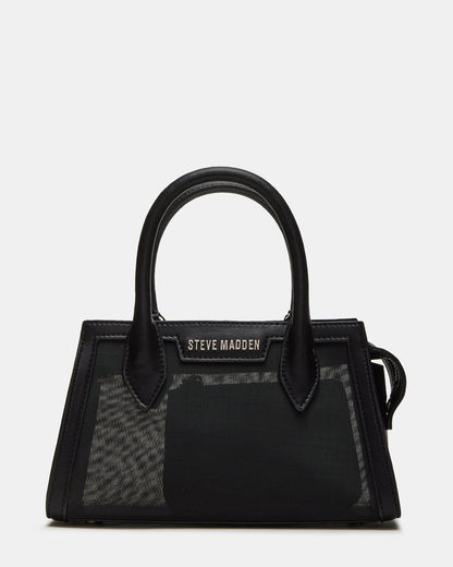 PEACHY Black Women's Mini Top-Handle Mesh Handbag | Steve Madden