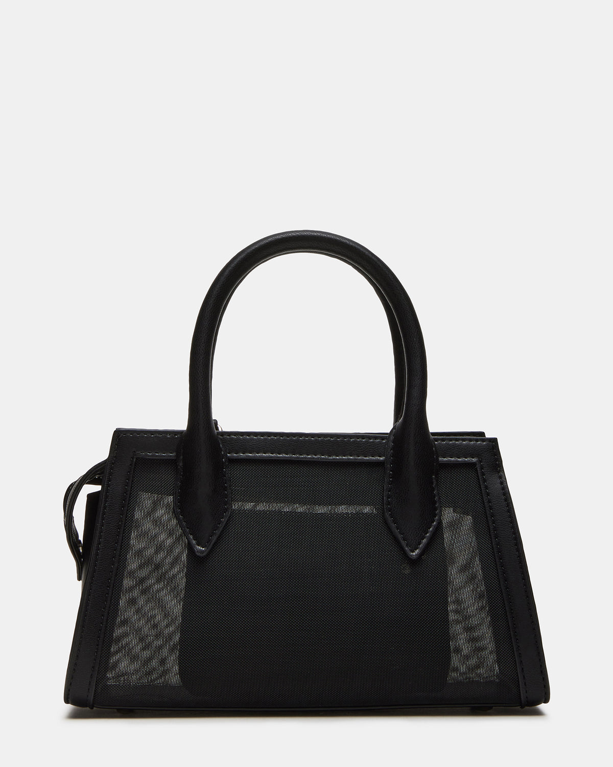 PEACHY Black Women's Mini Top-Handle Mesh Handbag | Steve Madden