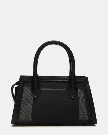PEACHY Black Women's Mini Top-Handle Mesh Handbag | Steve Madden