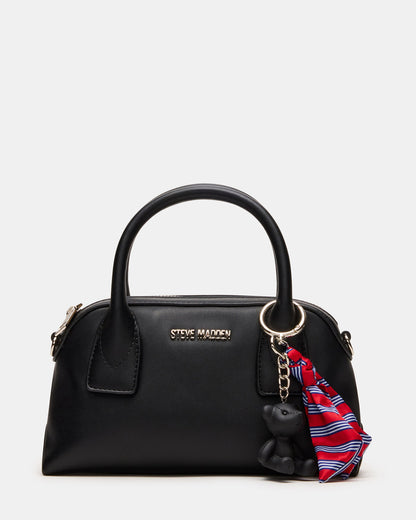 MELODIE Bag Black Dome Satchel Top-Handle Crossbody Handbag | Steve Madden