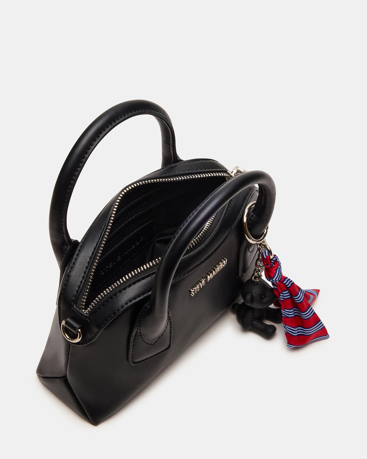 MELODIE Bag Black Dome Satchel Top-Handle Crossbody Handbag | Steve Madden