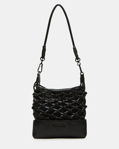 ARDA Black/Black Women's Crossbody Pouch Handbag | Steve Madden
