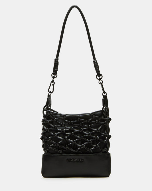 ARDA Black/Black Women's Crossbody Pouch Handbag | Steve Madden