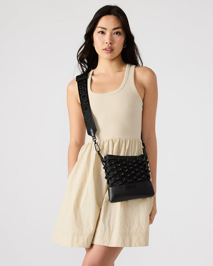 ARDA Black/Black Women's Crossbody Pouch Handbag | Steve Madden