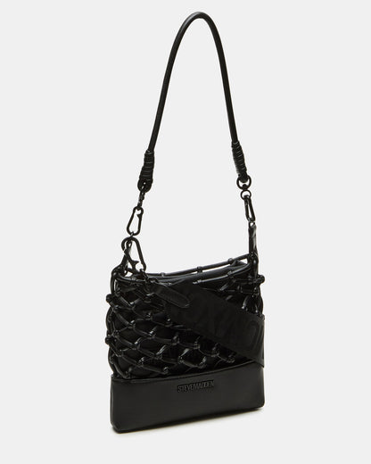 ARDA Black/Black Women's Crossbody Pouch Handbag | Steve Madden