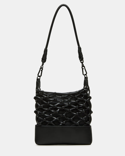 ARDA Black/Black Women's Crossbody Pouch Handbag | Steve Madden