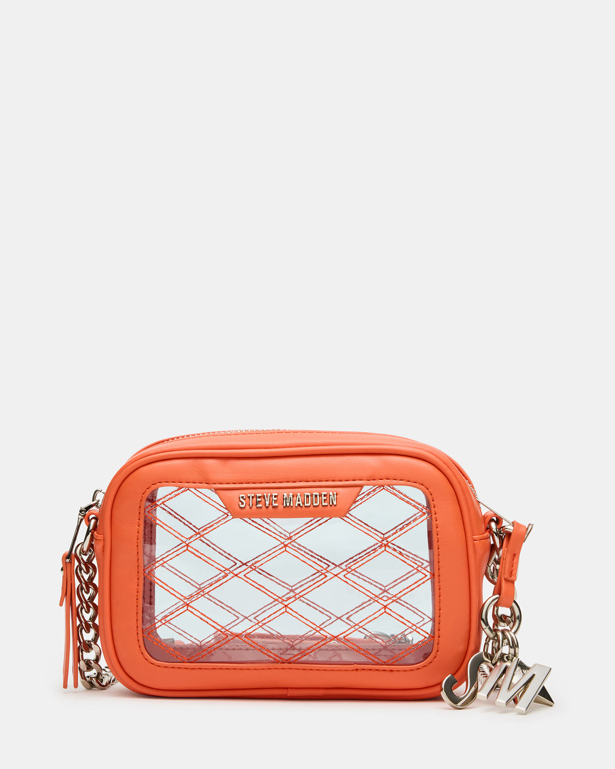 JELLY Bag Orange Clear Camera Crossbody Handbag | Steve Madden