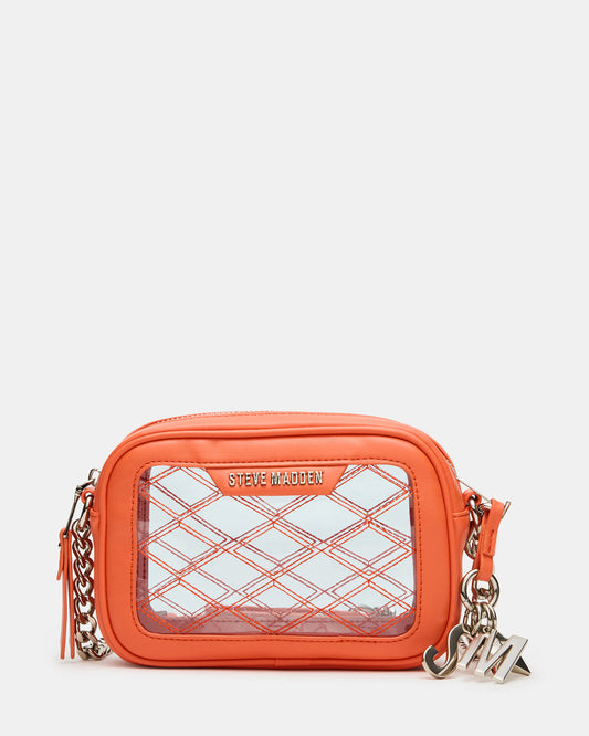 JELLY Bag Orange Clear Camera Crossbody Handbag | Steve Madden