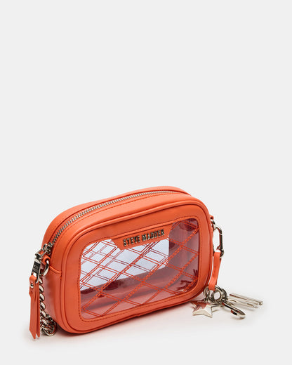 JELLY Bag Orange Clear Camera Crossbody Handbag | Steve Madden