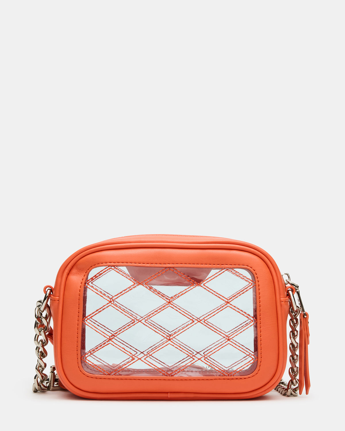 JELLY Bag Orange Clear Camera Crossbody Handbag | Steve Madden