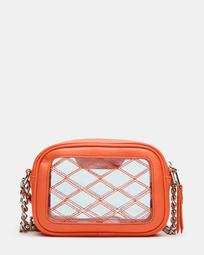 JELLY Bag Orange Clear Camera Crossbody Handbag | Steve Madden