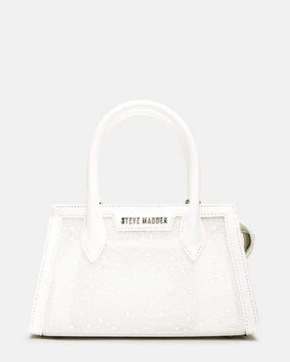 PEACH White Multi Women's Mini Top-Handle Mesh Handbag | Steve Madden