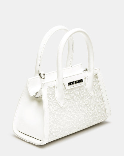 PEACH White Multi Women's Mini Top-Handle Mesh Handbag | Steve Madden