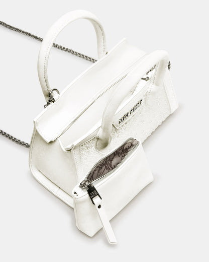 PEACH White Multi Women's Mini Top-Handle Mesh Handbag | Steve Madden