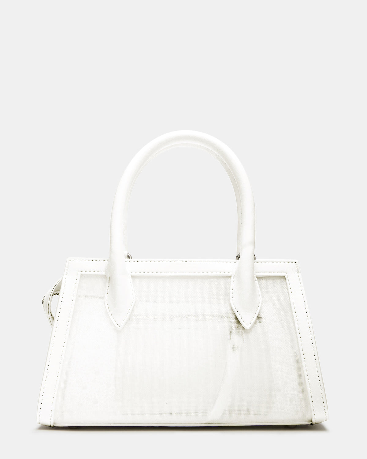 PEACH White Multi Women's Mini Top-Handle Mesh Handbag | Steve Madden