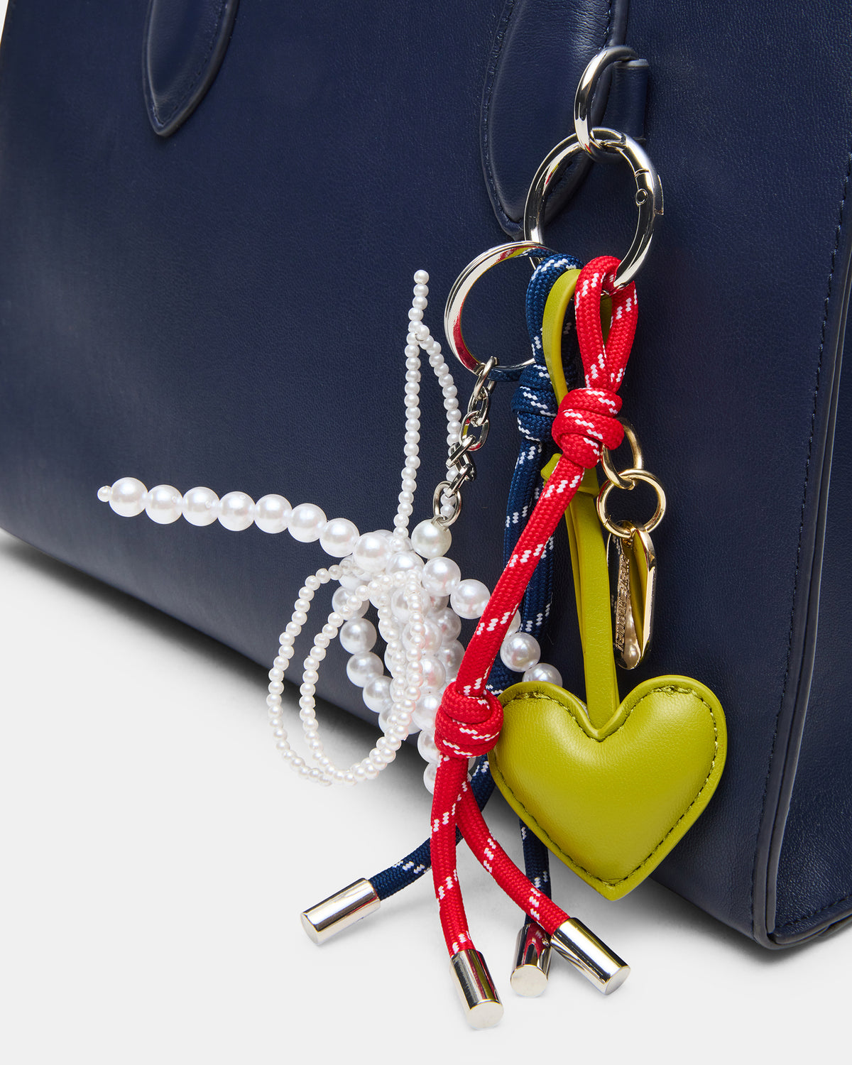 CALLEB Bag Navy Structured Tote Crossbody Handbag | Steve Madden