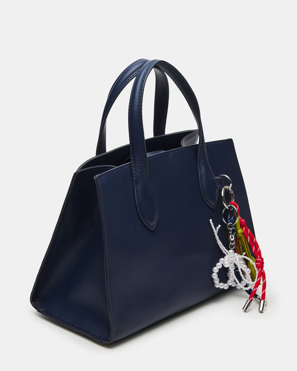 CALLEB Bag Navy Structured Tote Crossbody Handbag | Steve Madden