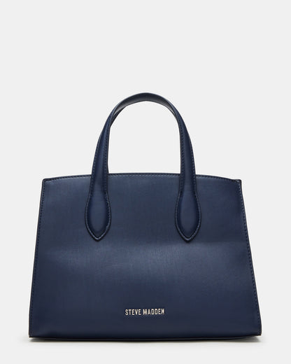 CALLEB Bag Navy Structured Tote Crossbody Handbag | Steve Madden