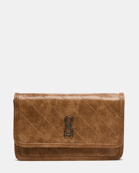 RELAX Bag Pecan Logo Chain Strap Crossbody Handbag | Steve Madden