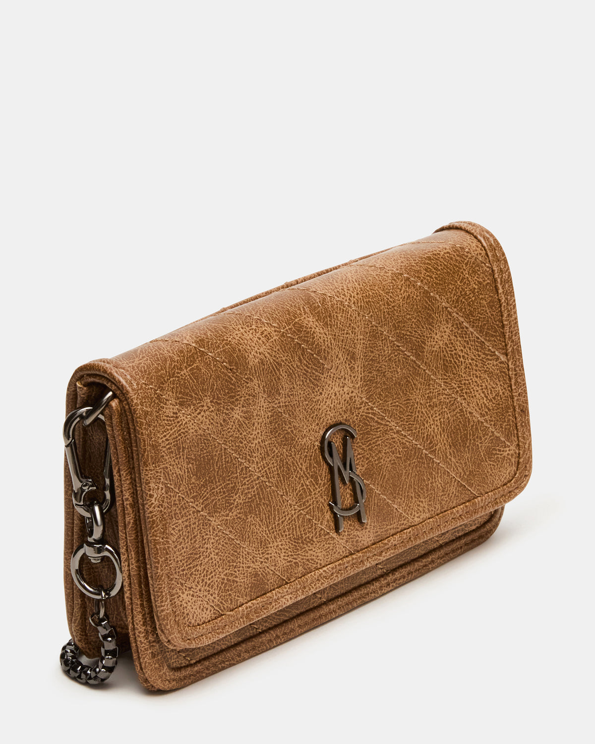 RELAX Bag Pecan Logo Chain Strap Crossbody Handbag | Steve Madden