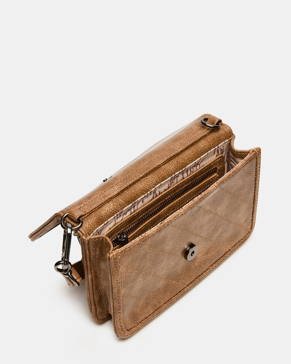 RELAX Bag Pecan Logo Chain Strap Crossbody Handbag | Steve Madden
