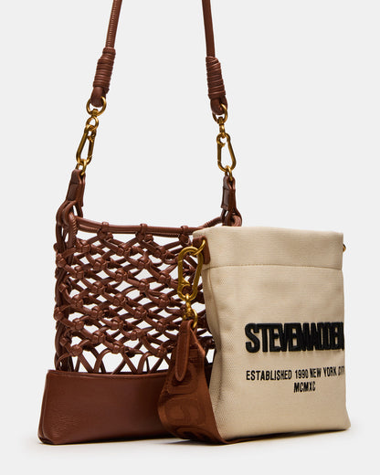 ARDA Cognac Multi Women's Crossbody Pouch Handbag | Steve Madden