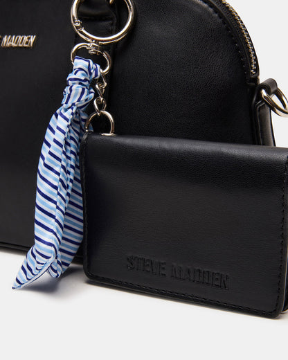 CALLY Bag Black Dome Satchel Top-Handle Crossbody Women's Handbag | Steve Madden