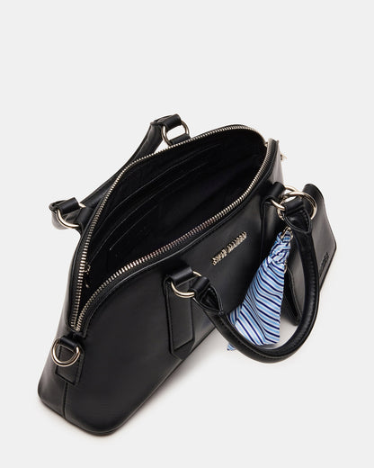 CALLY Bag Black Dome Satchel Top-Handle Crossbody Women's Handbag | Steve Madden