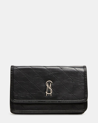 RELAX Bag Black Logo Chain Strap Crossbody Handbag | Steve Madden