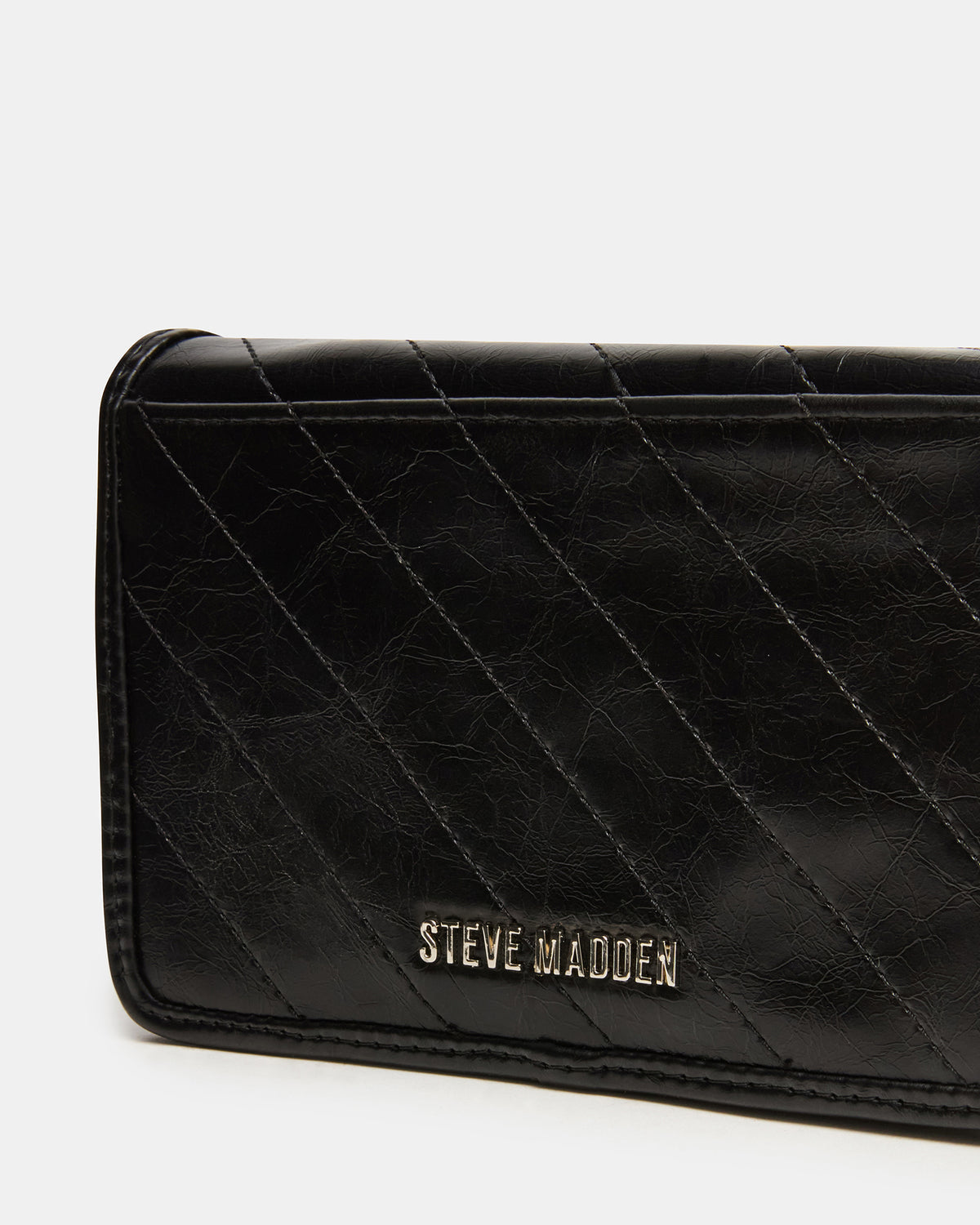 RELAX Bag Black Logo Chain Strap Crossbody Handbag | Steve Madden