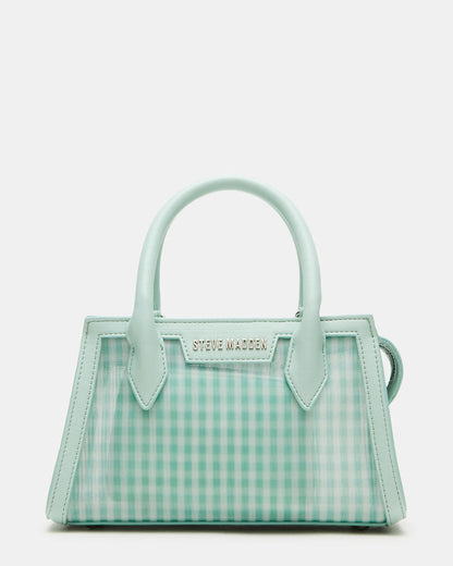 PEACHY Green Multi Women's Mini Top-Handle Mesh Handbag | Steve Madden
