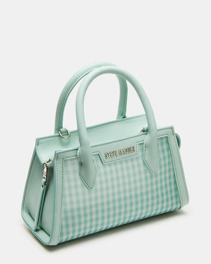 PEACHY Green Multi Women's Mini Top-Handle Mesh Handbag | Steve Madden