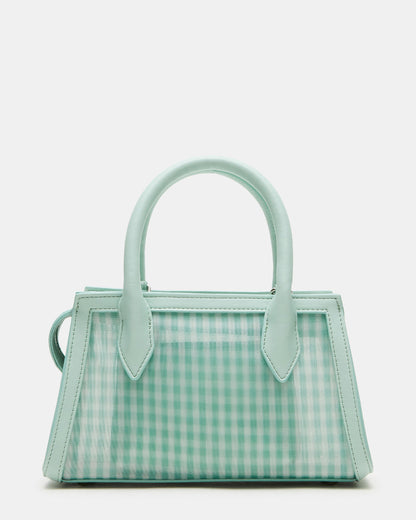PEACHY Green Multi Women's Mini Top-Handle Mesh Handbag | Steve Madden