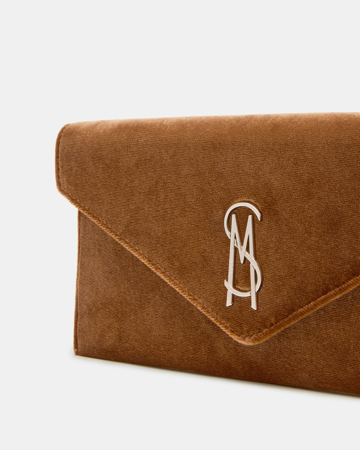 SMOOTH Bag Rust Fabric Envelope Logo Crossbody Clutch Handbag | Steve Madden