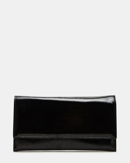 JULIANA Bag Black Patent Crossbody Clutch Handbag | Steve Madden