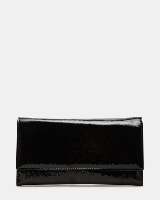 JULIANA Bag Black Patent Crossbody Clutch Handbag | Steve Madden