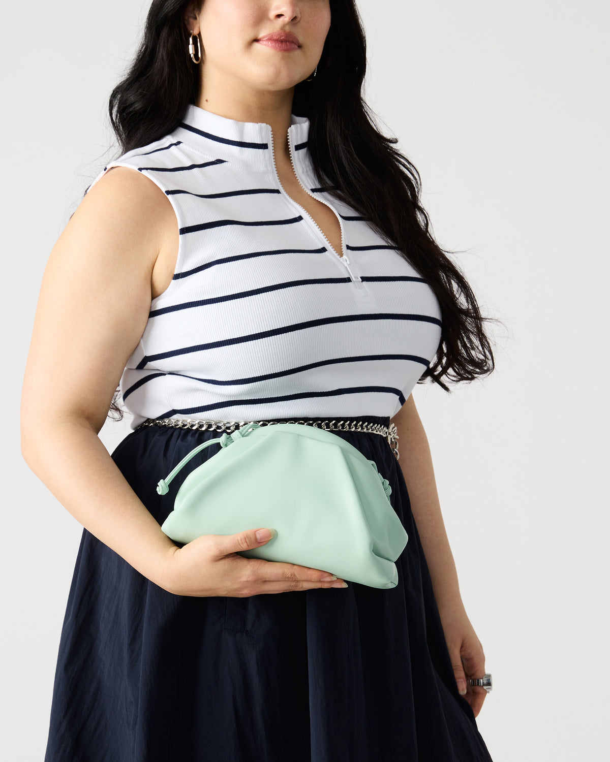 HAILEE Light Green Women's Soft Clutch Handbag | Steve Madden