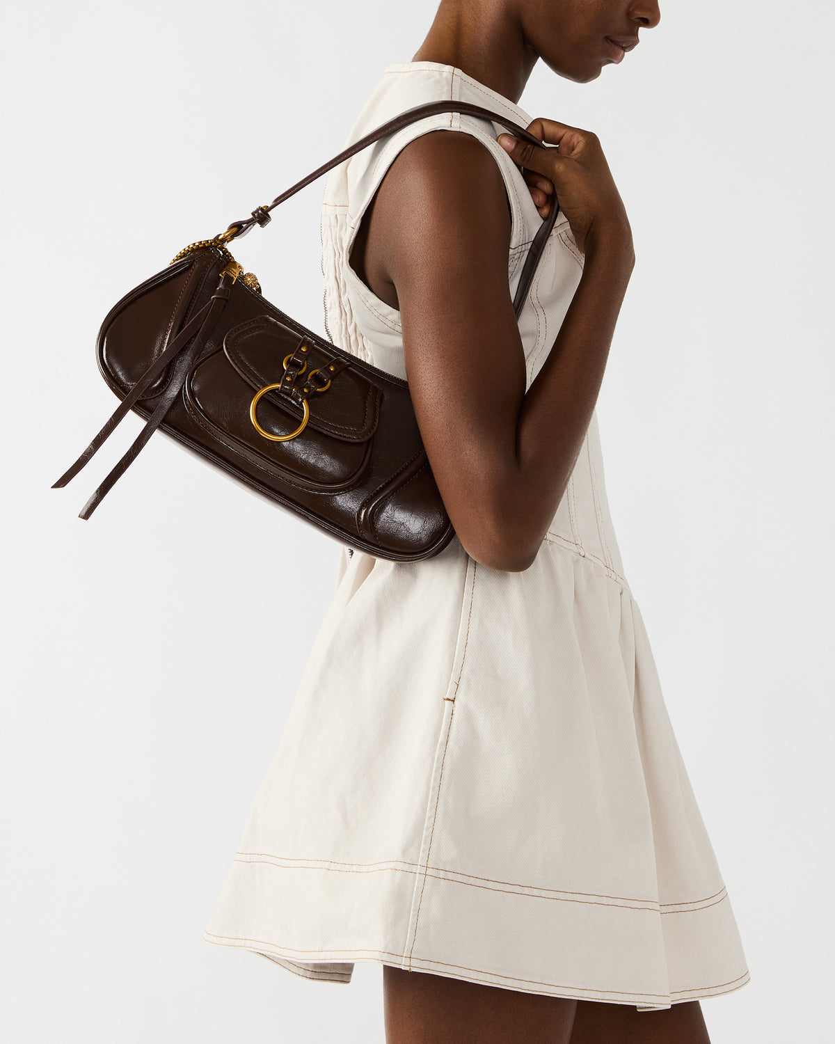 LUXXAR Bag Brown Shoulder Strap Boho-Inspired Handbag | Steve Madden