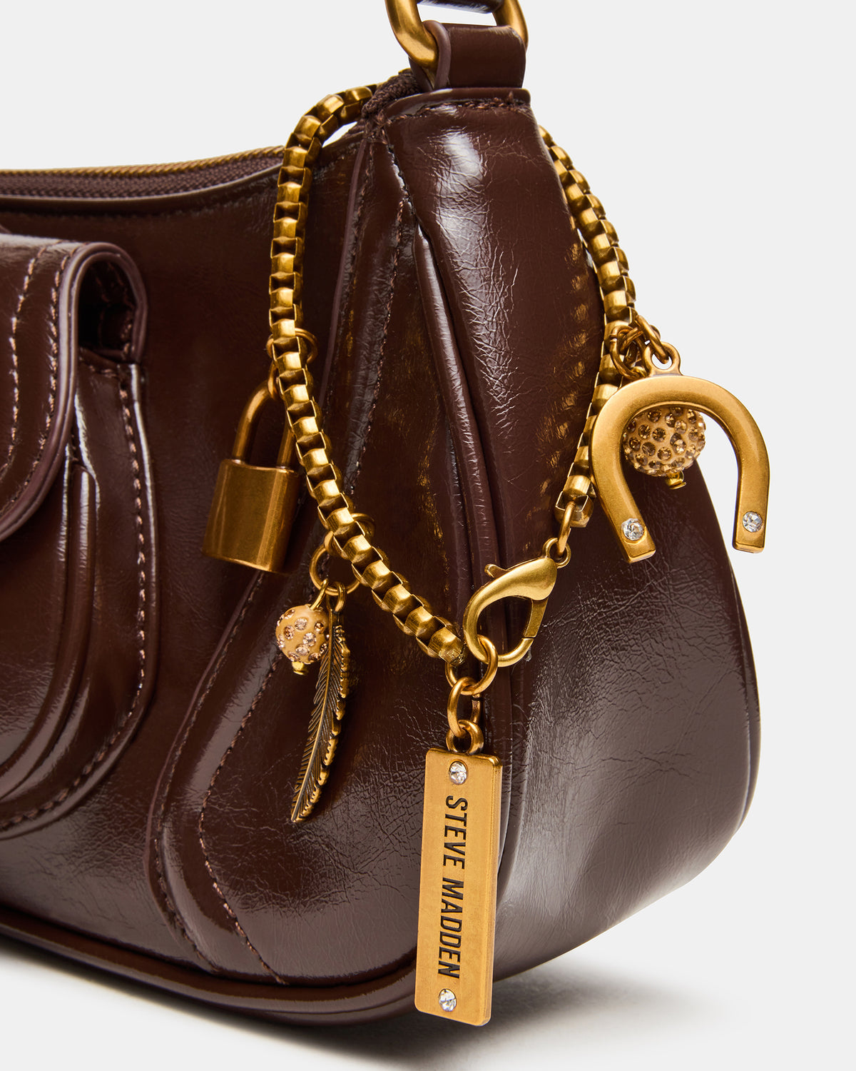 LUXXAR Bag Brown Shoulder Strap Boho-Inspired Handbag | Steve Madden