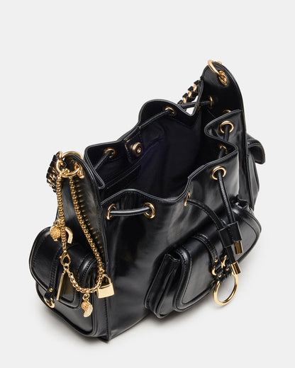 DRU Bag Black Hobo Shoulder Strap Chain Strap Handbag | Steve Madden