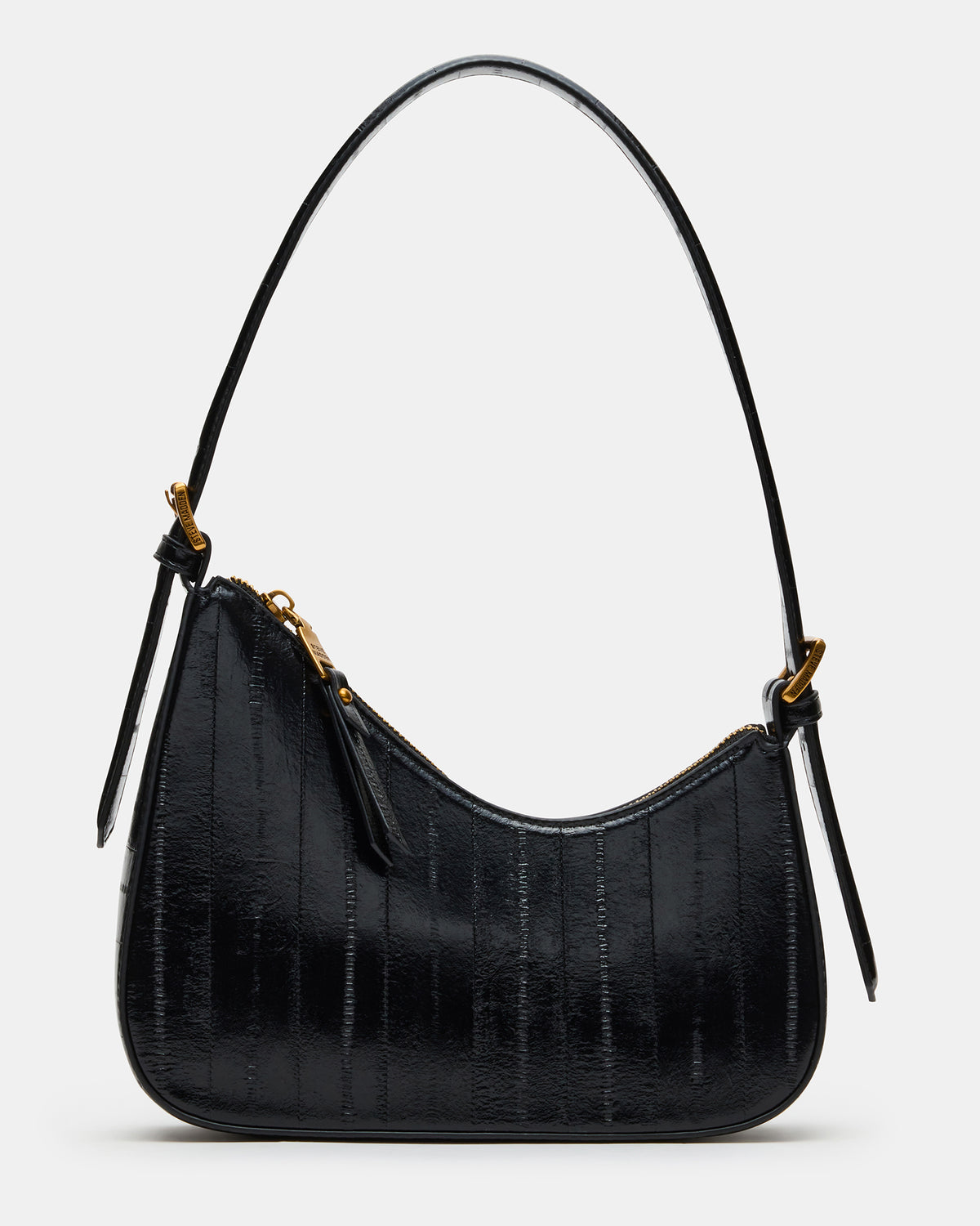 SMITH Bag Black Eel Asymmetric Shoulder Handbag | Steve Madden