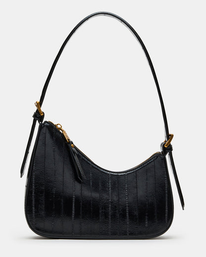 SMITH Bag Black Eel Asymmetric Shoulder Handbag | Steve Madden