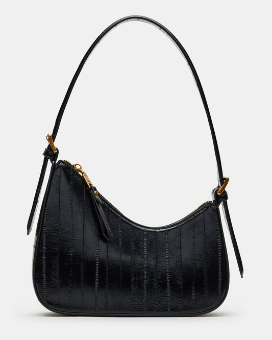 SMITH Bag Black Eel Asymmetric Shoulder Handbag | Steve Madden