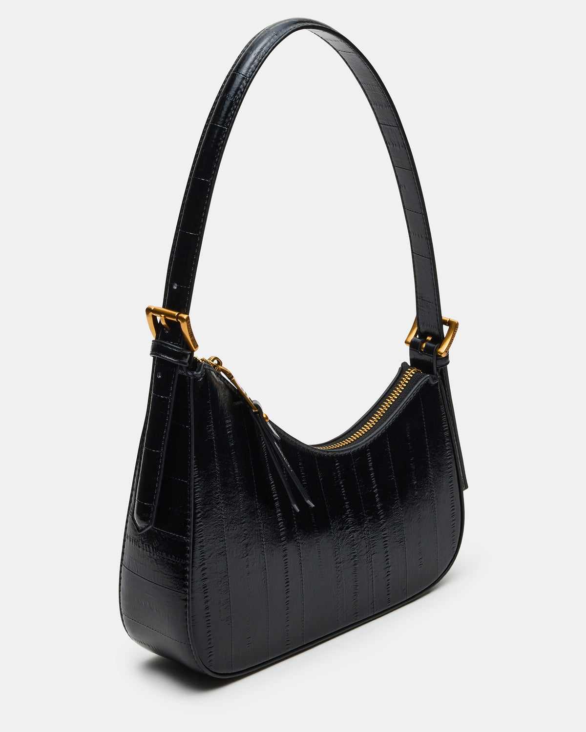 SMITH Bag Black Eel Asymmetric Shoulder Handbag | Steve Madden